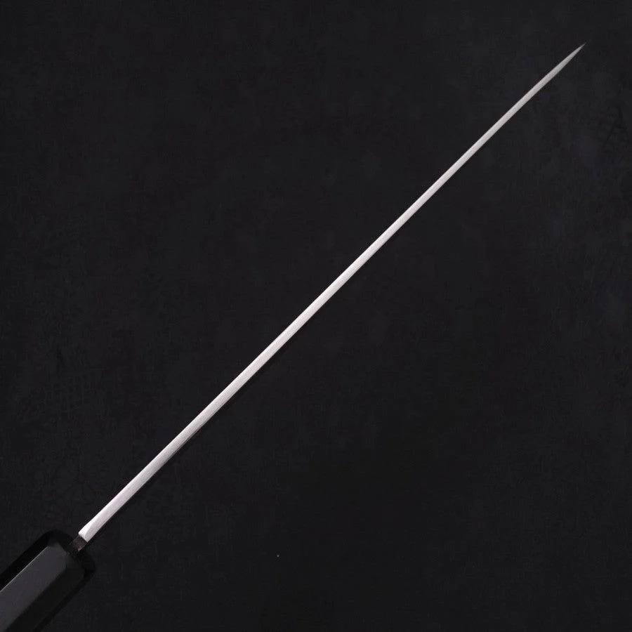 Yanagiba Blue Steel #2 Honyaki Büffelhorn und Ebenholz Griff 270mm - Image 5