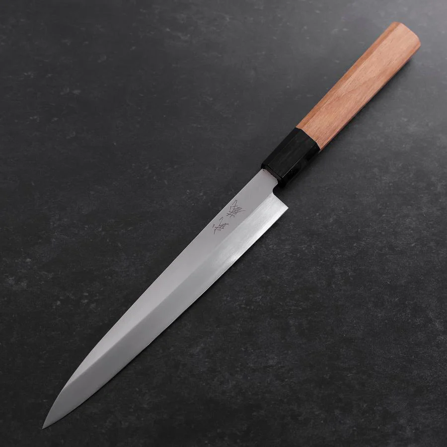 Yanagiba AUS-10 Linkshand Poliert Büffelhorn und Teakholz Griff 210mm