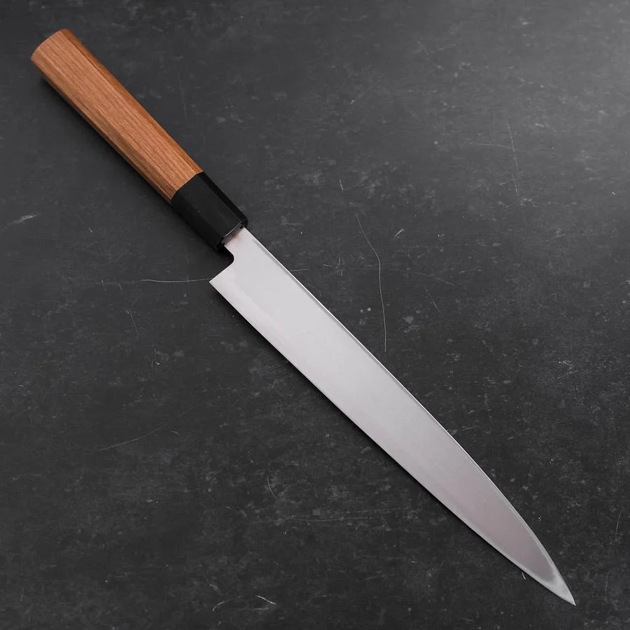 Yanagiba Linkshand AUS-10 Poliert Büffelhorn und Teakholz Griff 240mm