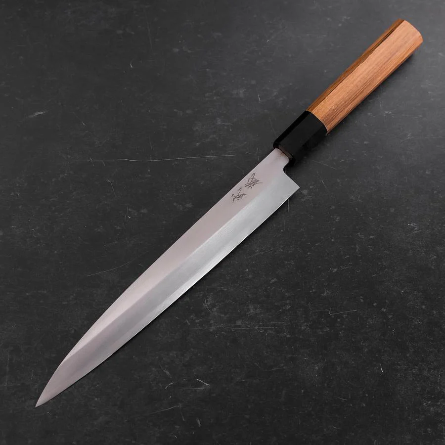 Yanagiba Linkshand AUS-10 Poliert Büffelhorn und Teakholz Griff 240mm - Image 2