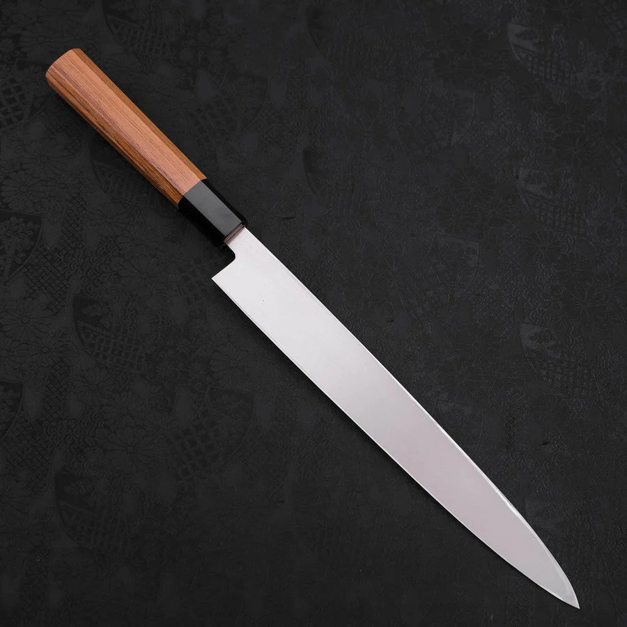 Yanagiba AUS-10 Linkshand Poliert Büffelhorn und Teakholz Griff 270mm