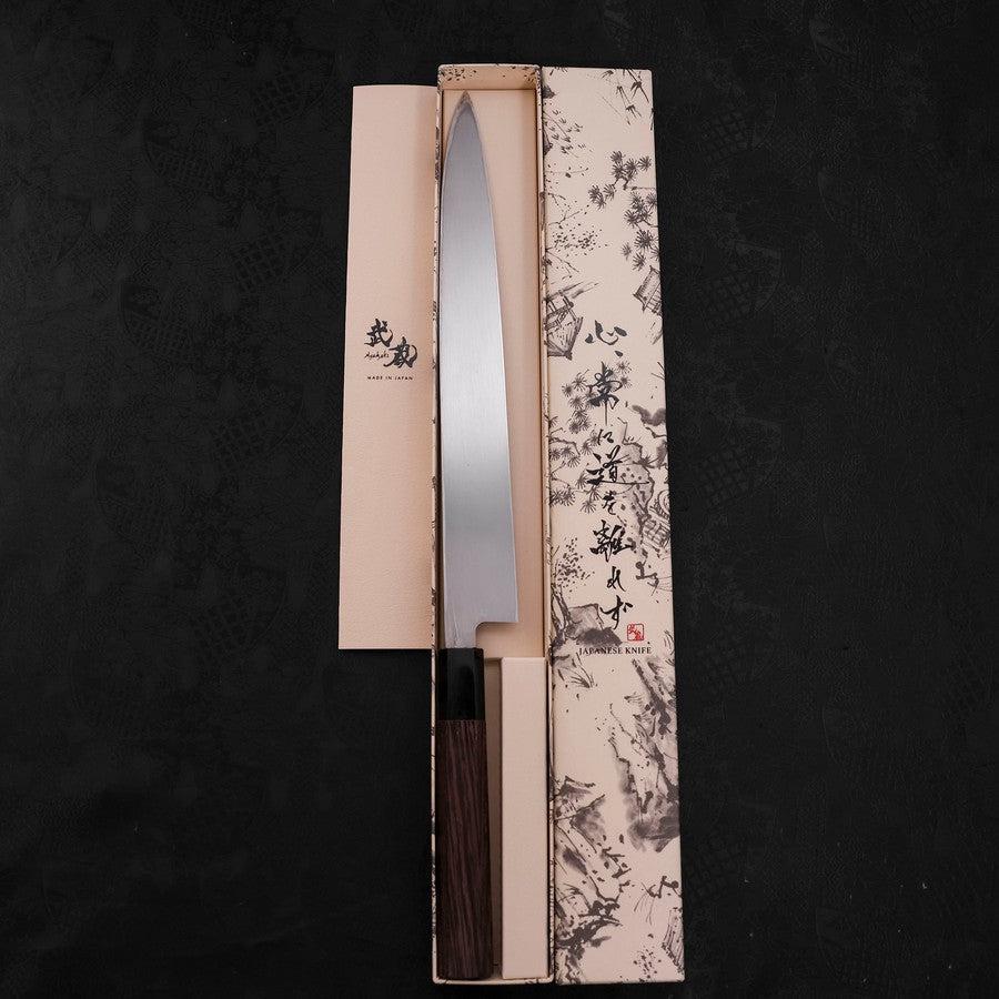 Yanagiba AUS-10 Linkshand Poliert Büffelhorn und Wenge Griff 290mm - Image 8