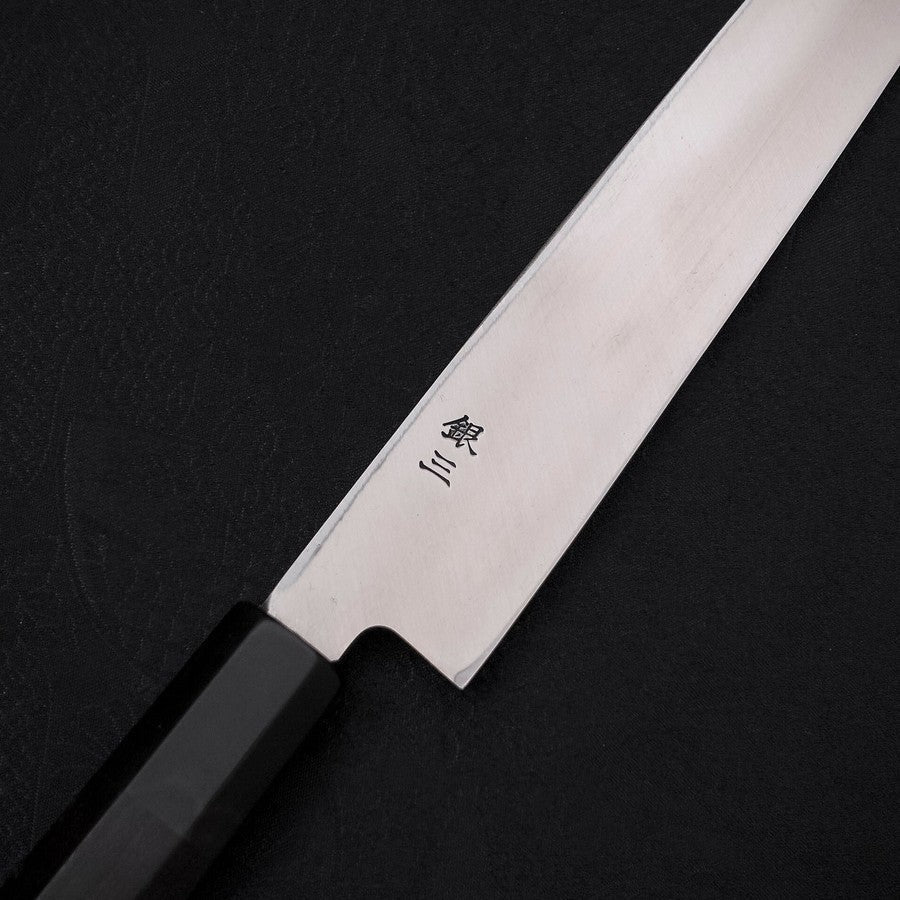 Yanagiba (Linkshand) Silver Steel #3 Kasumi Büffelhorn und Ebenholz Griff 210mm - Image 3