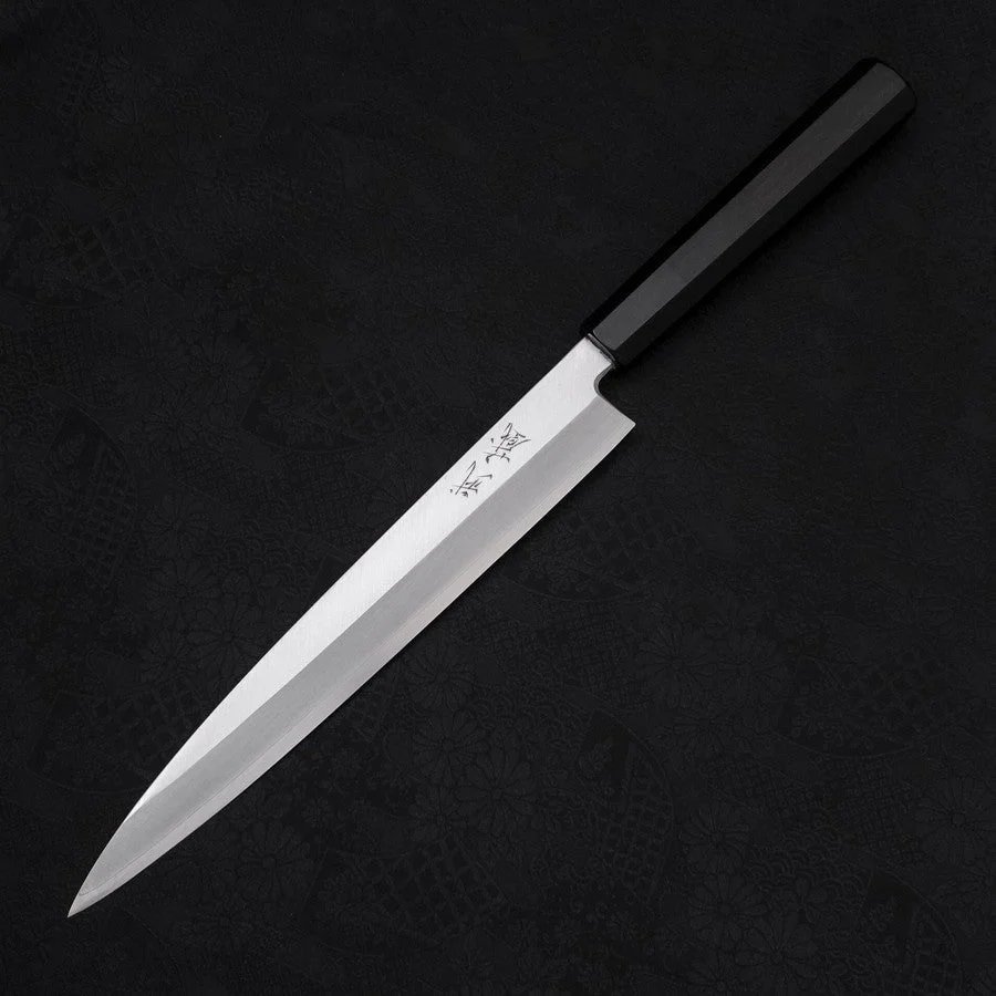 Yanagiba (Linkshand) Silver Steel #3 Kasumi Büffelhorn und Ebenholz Griff 240mm - Image 2
