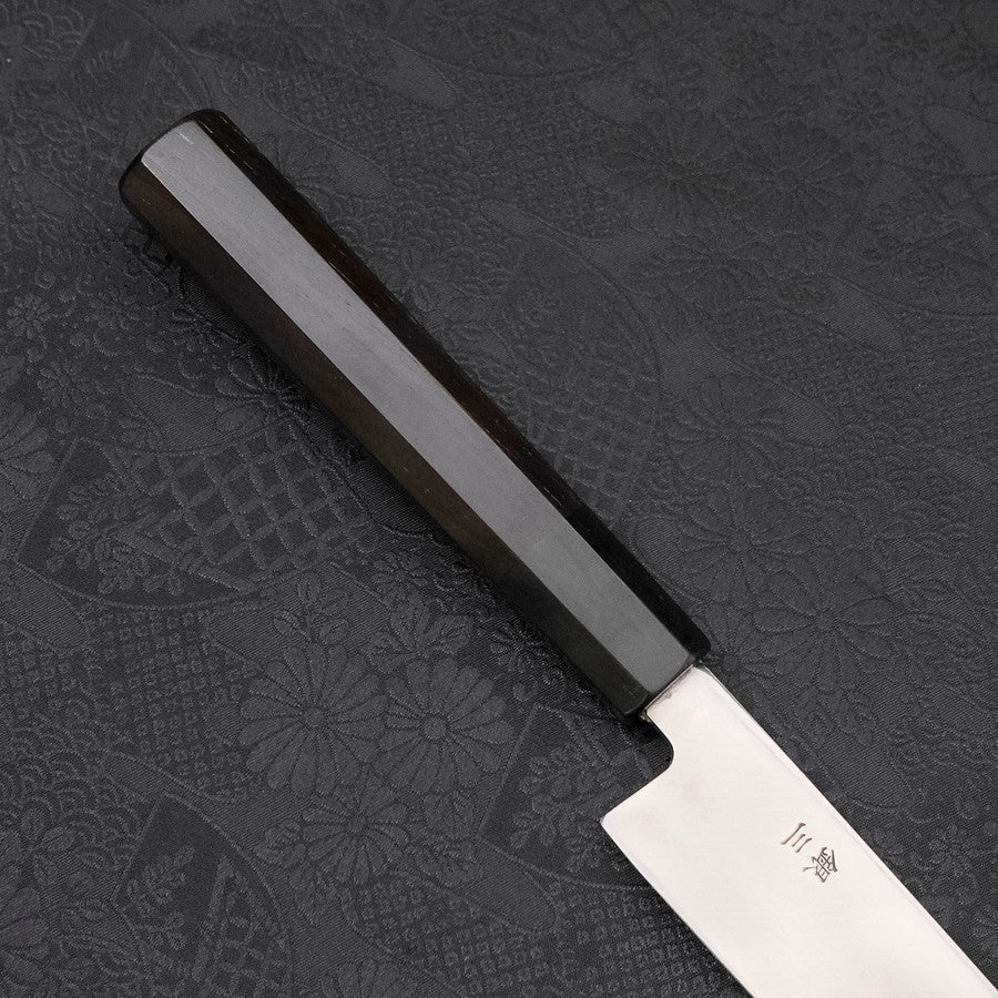 Yanagiba (Linkshand) Silver Steel #3 Kasumi Büffelhorn und Ebenholz Griff 240mm - Image 6