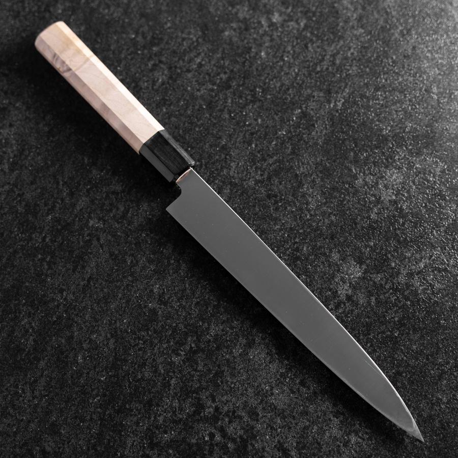 Yanagiba Linkshand Silver Steel #3 Kasumi Büffelhorn und Magnolienholz Griff 210mm