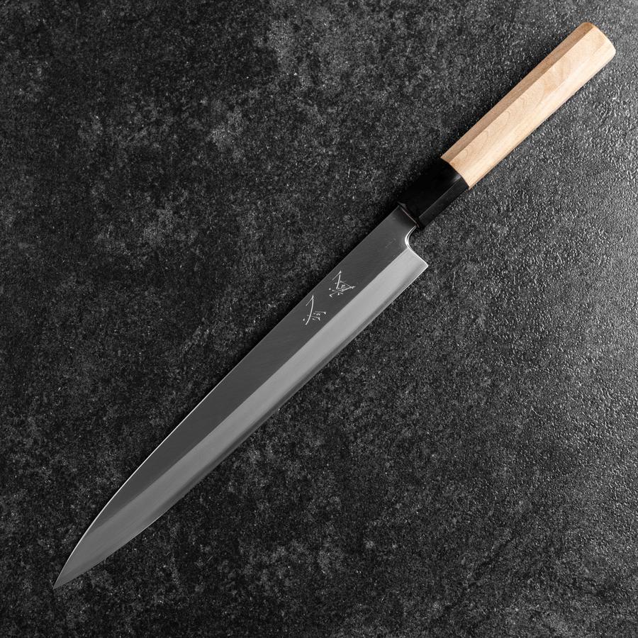 Yanagiba Linkshand Silver Steel #3 Kasumi Büffelhorn und Magnolienholz Griff 260mm