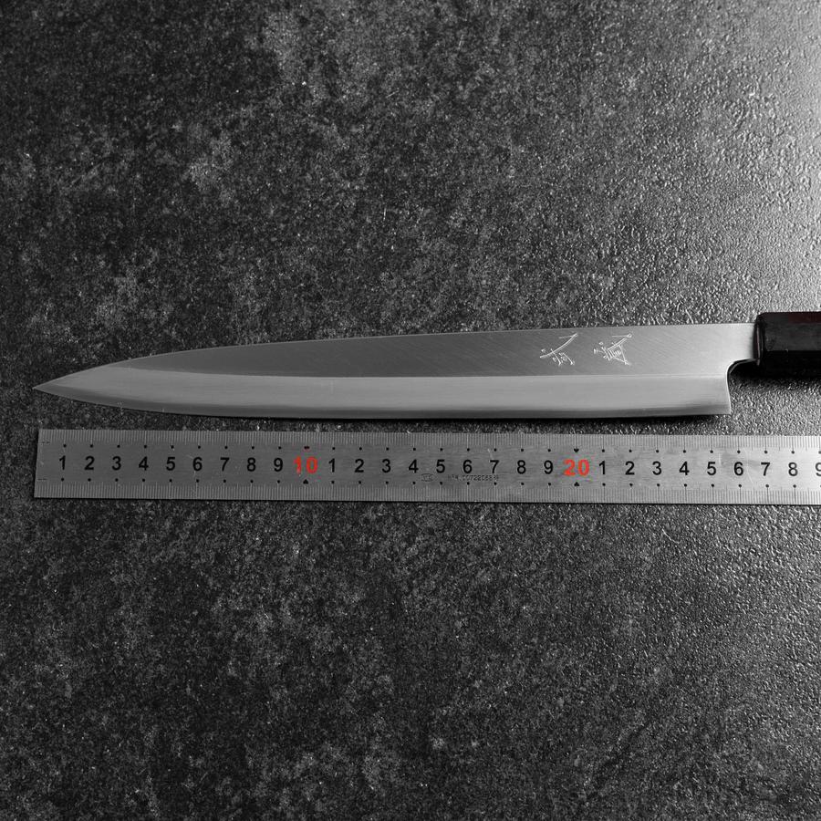 Yanagiba Linkshand Silver Steel #3 Kasumi Büffelhorn und Magnolienholz Griff 260mm - Image 7