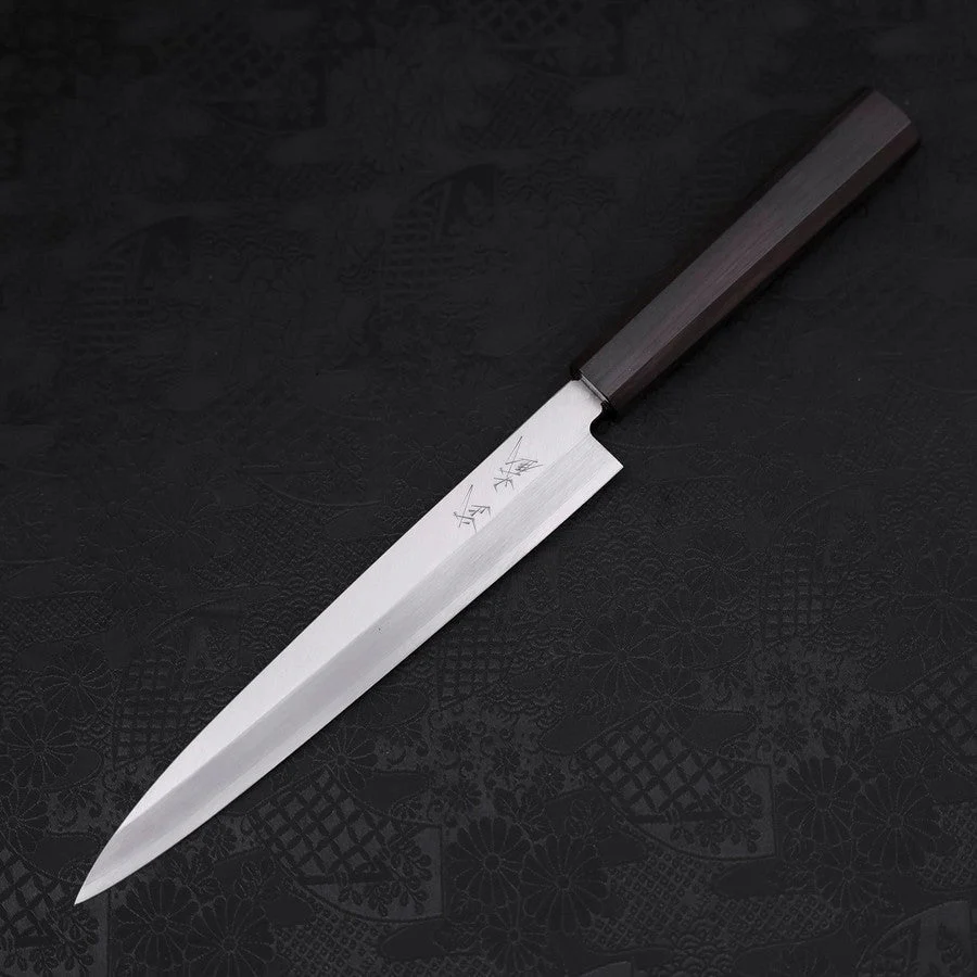 Yanagiba (Linkshand) AUS-10 Kasumi Büffelhorn und Magnolienholz Griff 210mm