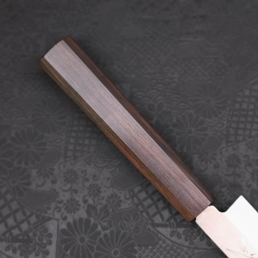 Yanagiba (Linkshand) AUS-10 Kasumi Büffelhorn und Magnolienholz Griff 210mm - Image 6
