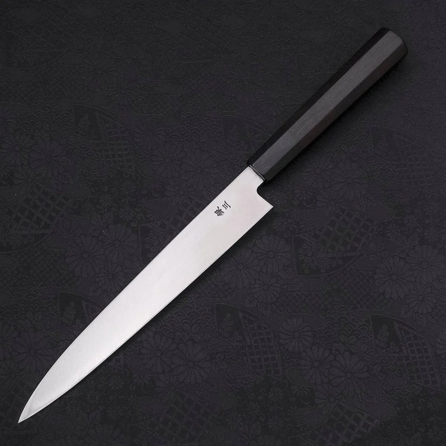 Yanagiba Silver Steel #3 Kasumi Büffelhorn und Ebenholz Griff 210mm - Image 2