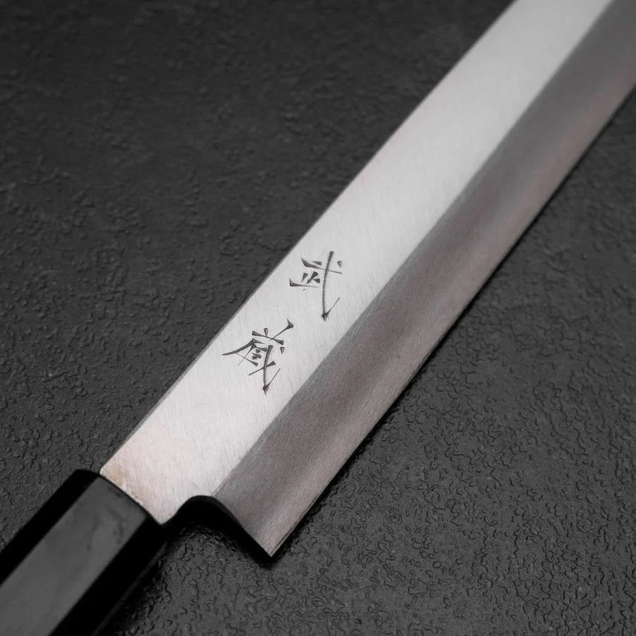 Yanagiba Silver Steel #3 Kasumi Büffelhorn und Ebenholz Griff 260mm - Image 3