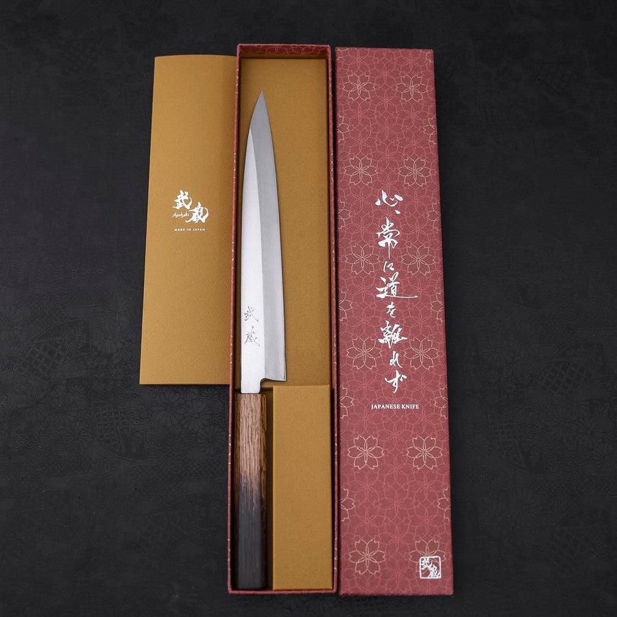 Yanagiba Silver Steel #3 Kasumi Yaki Urushi Griff 240mm - Image 8