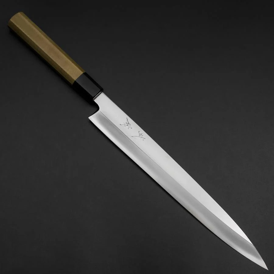 Yanagiba Silver Steel #3 Kasumi Büffelhorn und Magnolienholz Griff 270mm