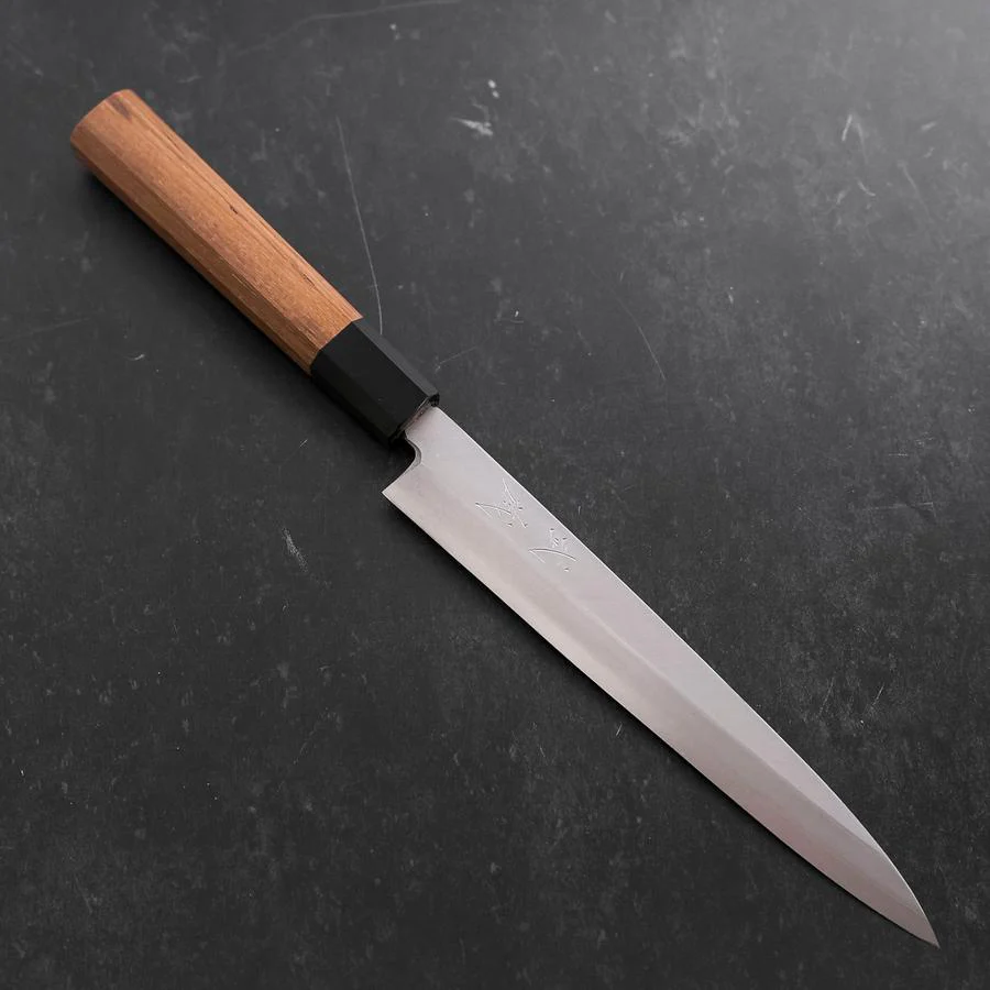 Yanagiba Silver Steel #3 Kasumi Büffelhorn und Teakholz Griff 200mm
