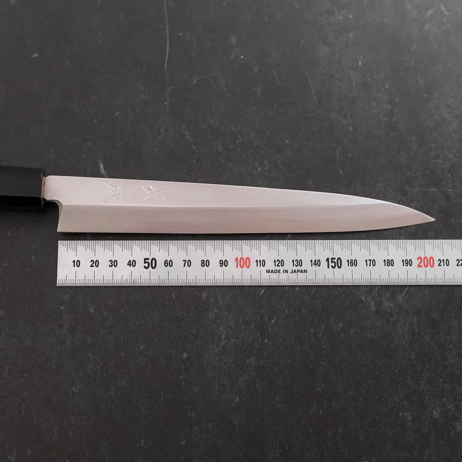 Yanagiba Silver Steel #3 Kasumi Büffelhorn und Teakholz Griff 200mm - Image 7