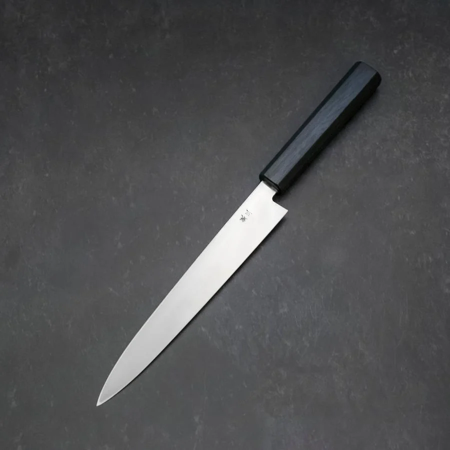 Yanagiba Silver Steel #3 Kasumi Dunkelblauer Urushi Griff 200mm - Image 2