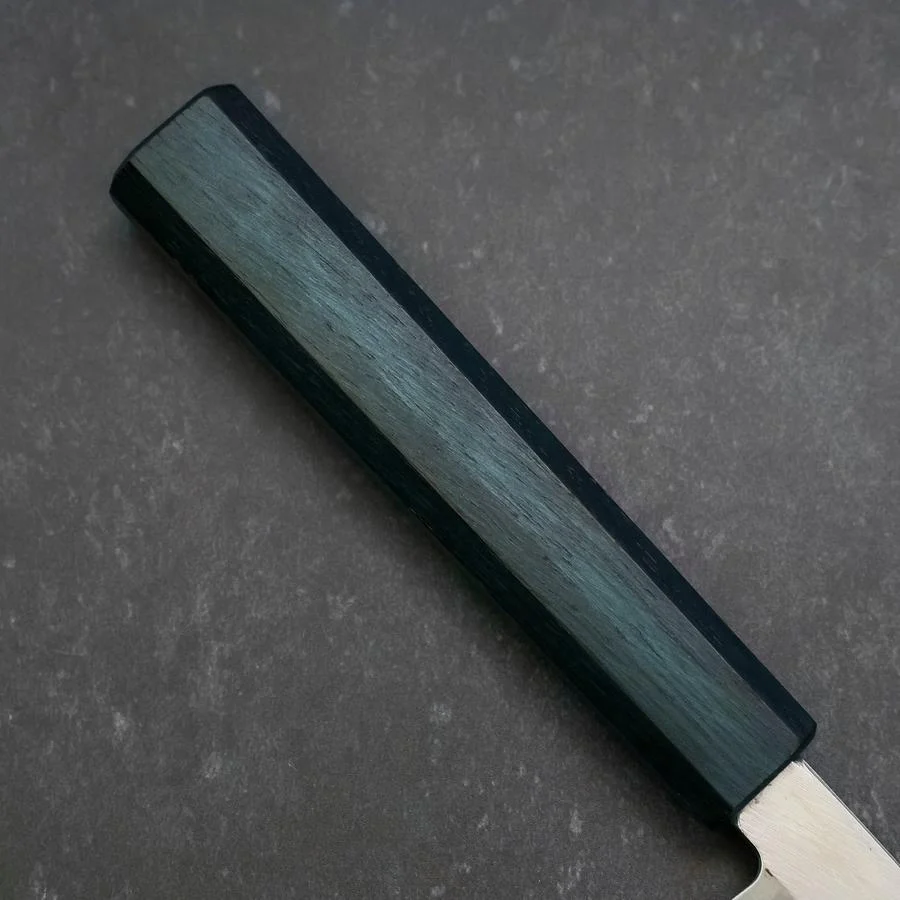 Yanagiba Silver Steel #3 Kasumi Dunkelblauer Urushi Griff 200mm - Image 6