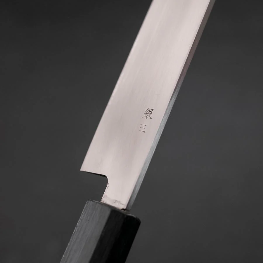 Yanagiba Silver Steel #3 Kasumi Urushi Griff In Dunkelblau 240mm - Image 3