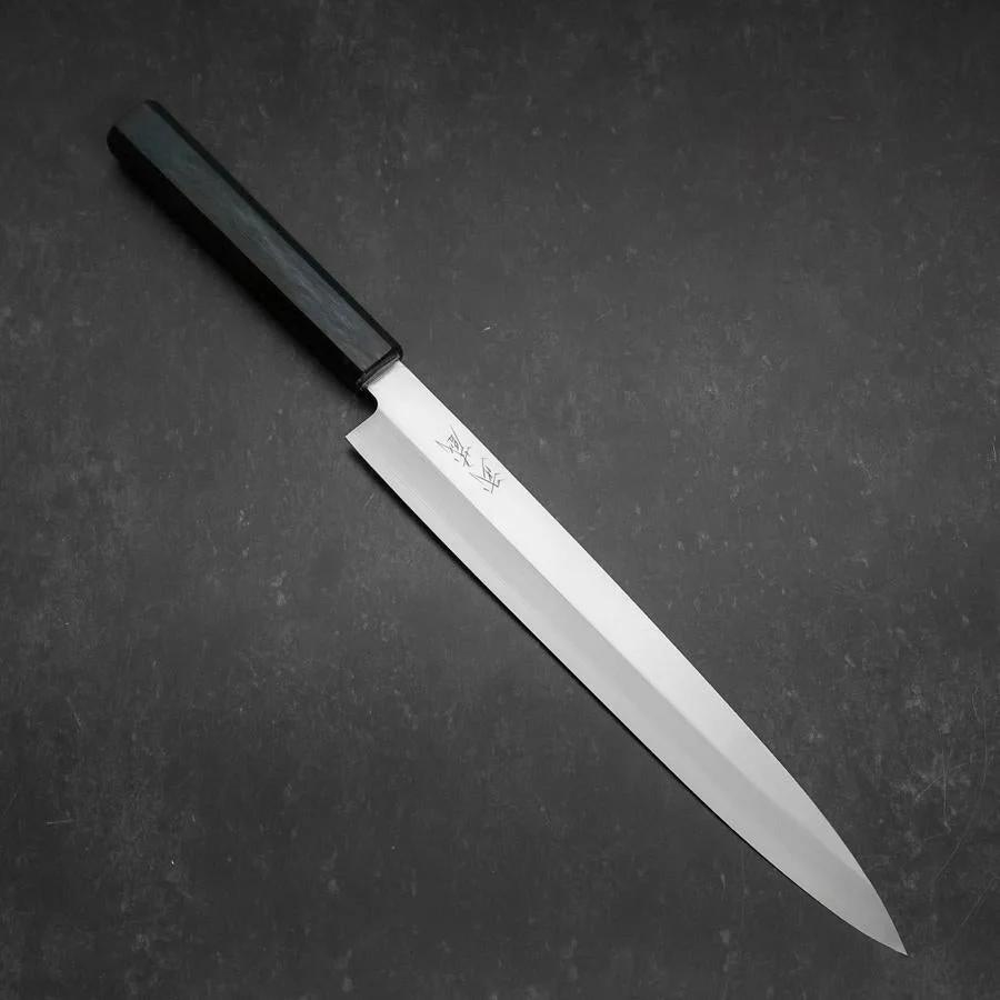 Yanagiba Silver Steel #3 Kasumi Dunkelblauer Urushi Griff 260mm