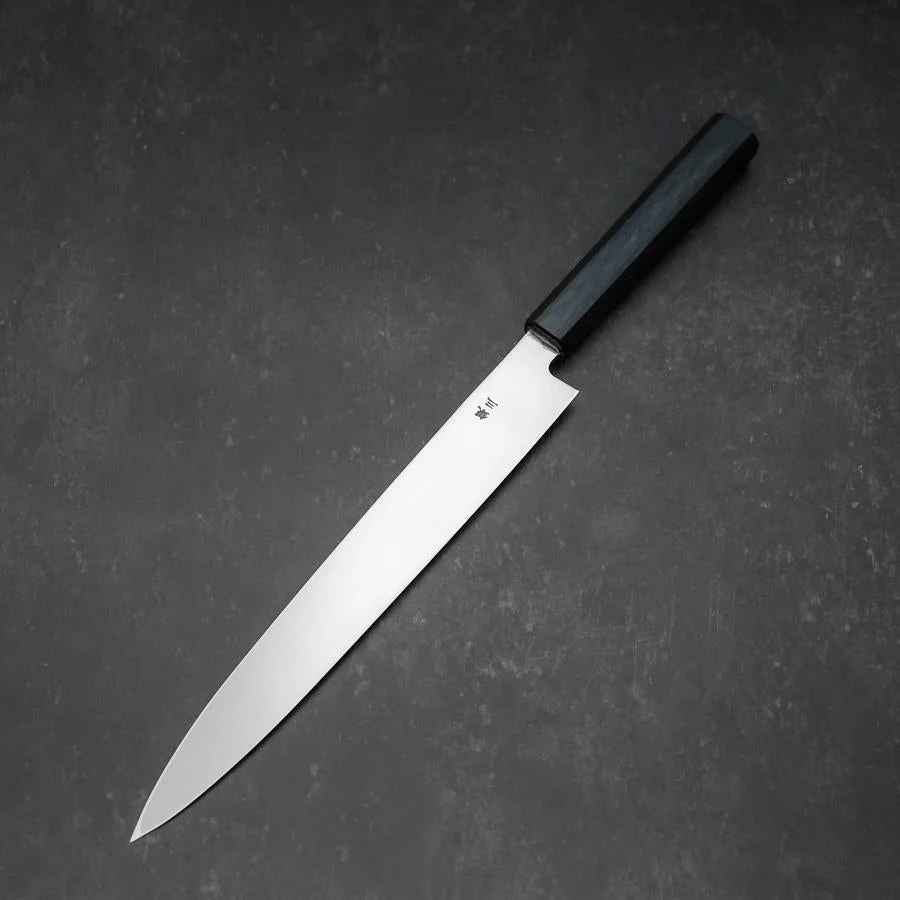 Yanagiba Silver Steel #3 Kasumi Dunkelblauer Urushi Griff 260mm - Image 2