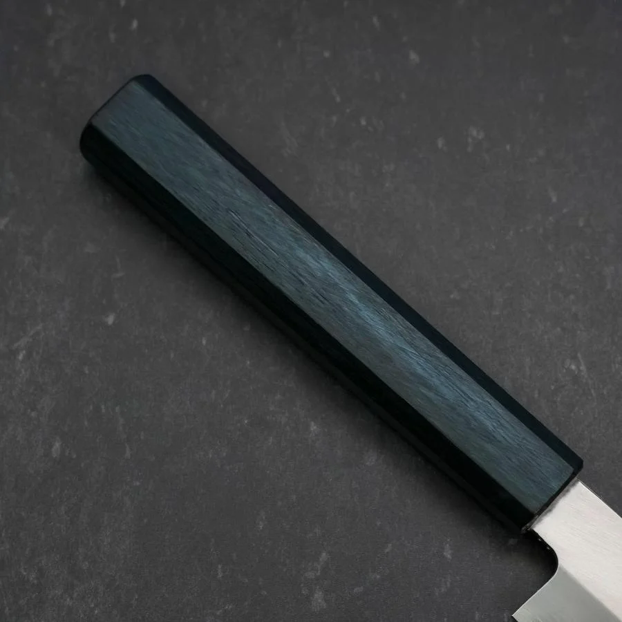 Yanagiba Silver Steel #3 Kasumi Dunkelblauer Urushi Griff 260mm - Image 6