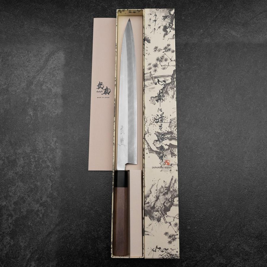 Yanagiba Silver Steel #3 Kasumi Walnussholz Griff 300mm - Image 8