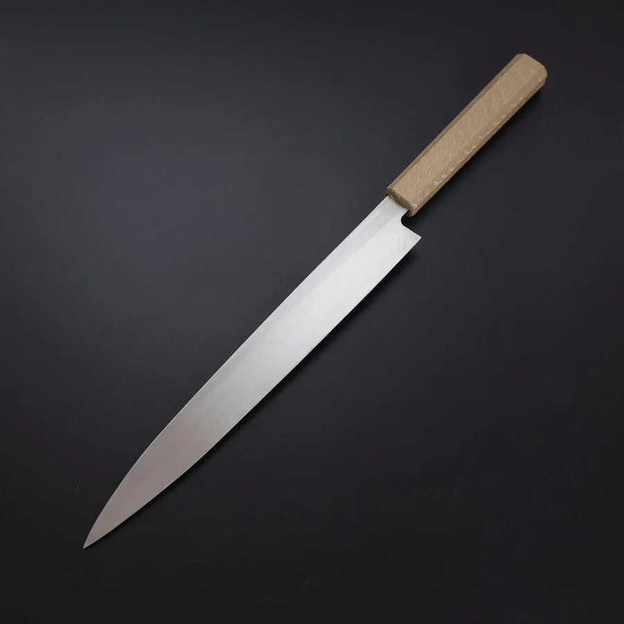 Yanagiba Silver Steel #3 Kasumi Weißer Urushi Griff 260mm - Image 3