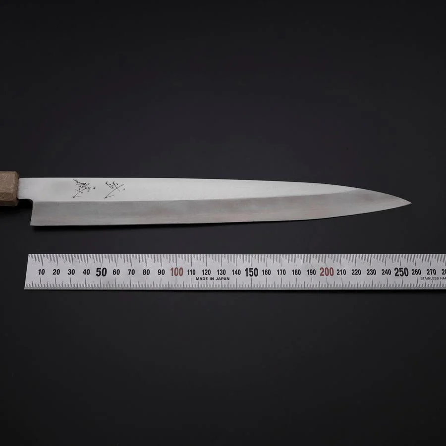 Yanagiba Silver Steel #3 Kasumi Weißer Urushi Griff 260mm - Image 8