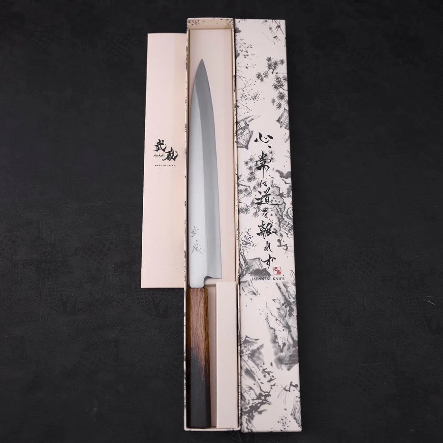 Yanagiba Silver Steel #3 Kasumi Yaki Urushi Griff 270mm - Image 8