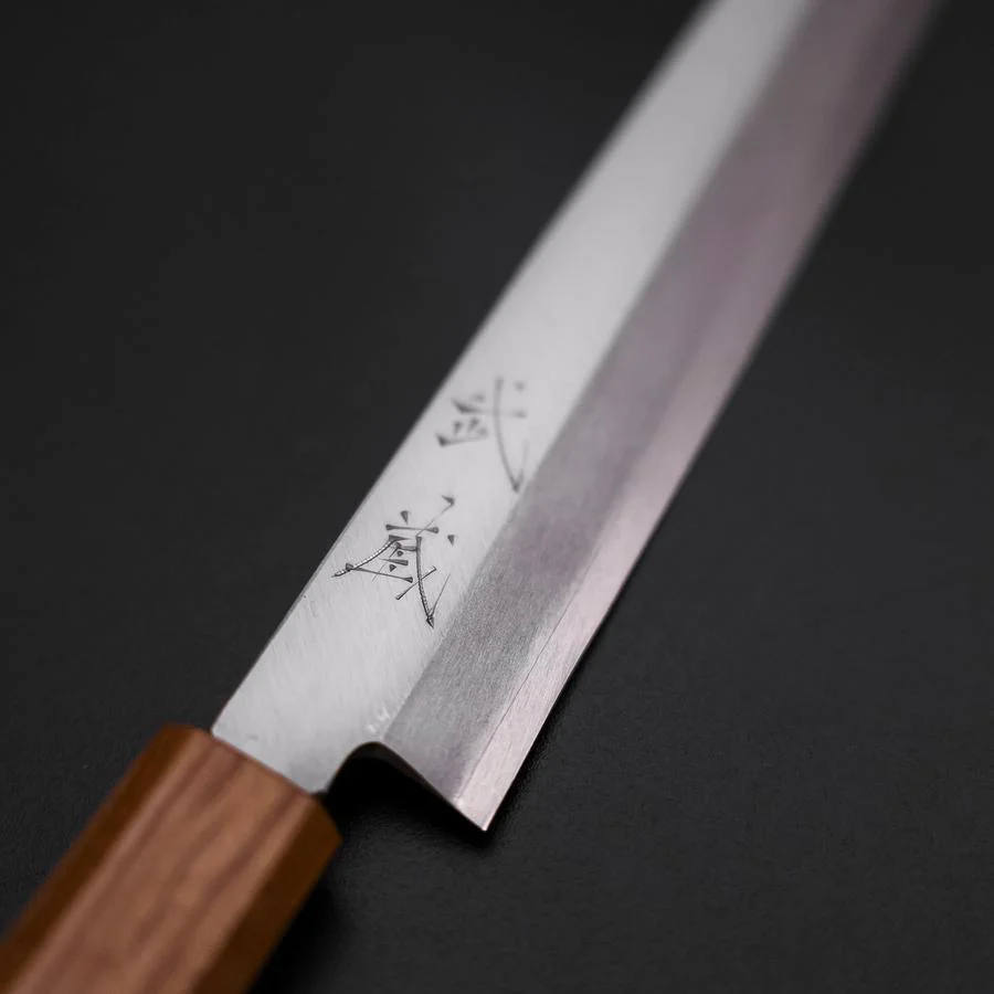 Yanagiba Silver Steel #3 Kasumi Yaki Urushi Griff 205mm - Image 3