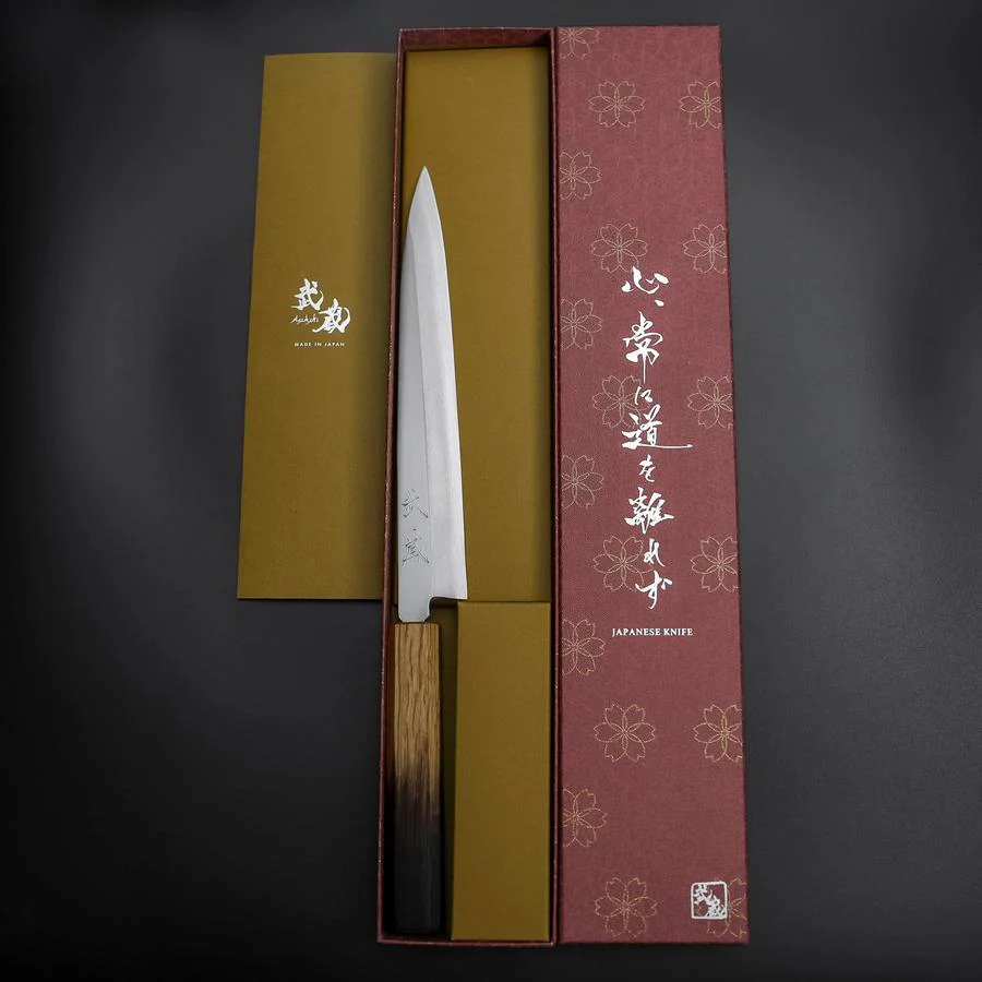 Yanagiba Silver Steel #3 Kasumi Yaki Urushi Griff 205mm - Image 8