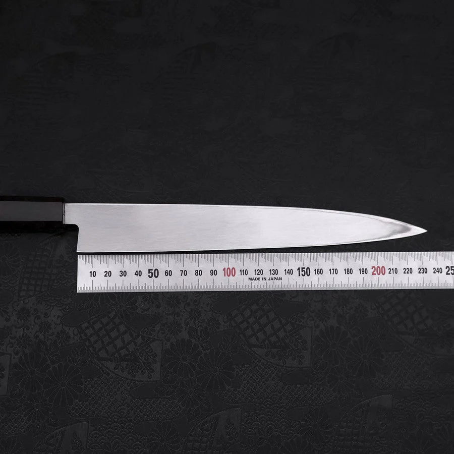 Yanagiba (Linkshand) White Steel #2 Kasumi Büffelhorn und Magnolienholz Griff 240mm - Image 7