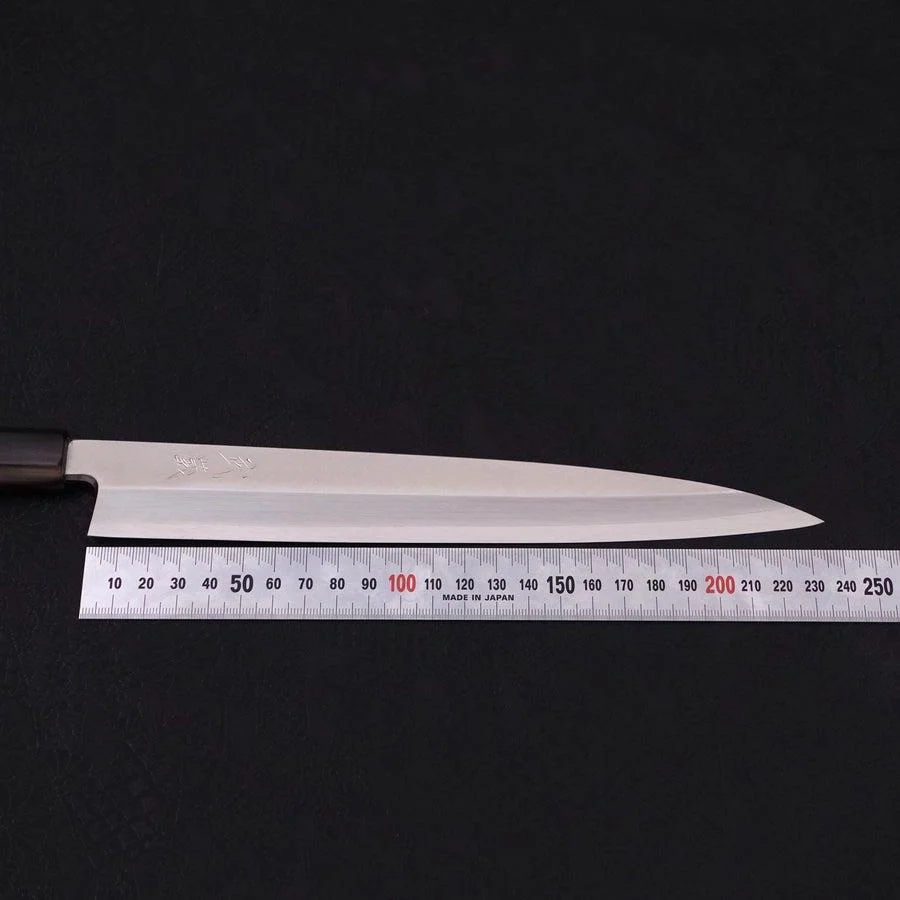 Yanagiba Silver Steel #3 Kasumi Büffelhorn und Ebenholz Griff 240mm - Image 7