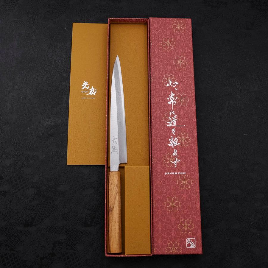 Yanagiba SK-Stahl Kasumi Eichenholz Griff 210mm - Image 8
