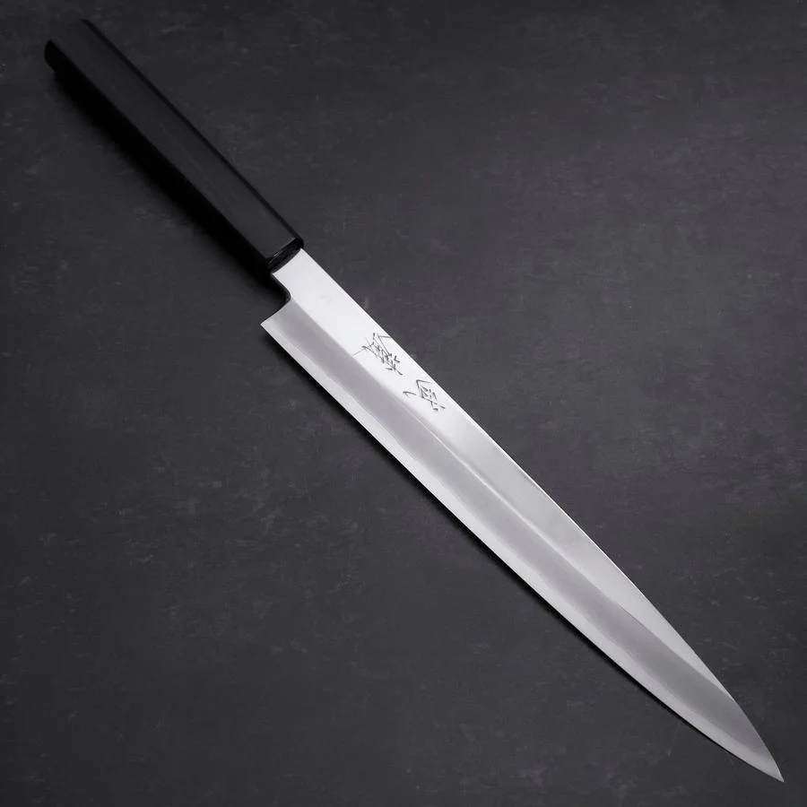 Yanagiba VG-10 Kagami Kasumi Rosen- und Ebenholz Griff 270mm