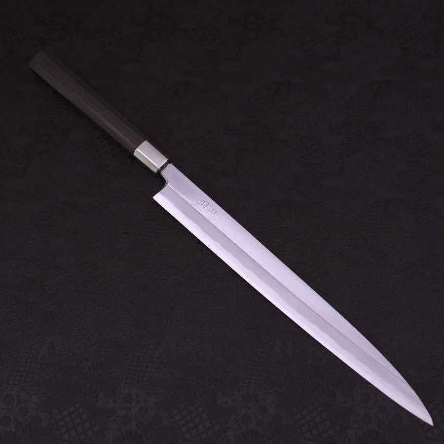 Yanagiba White Steel #1 Büffelhorn und Ebenholz Griff 300mm