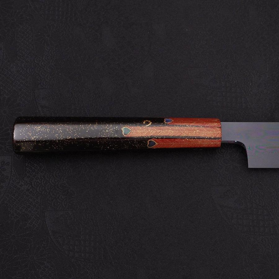 Yanagiba White Steel #2 Schwarzes Kagami Finish Mond-Fuji Sui-Honyaki Urushi Griff mit Urushi Scheide 330mm - Image 7