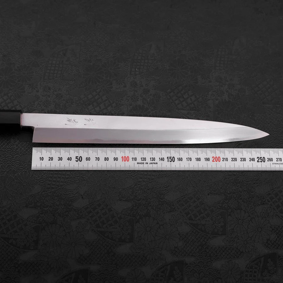 Yanagiba White Steel #2 Kasumi Büffelhorn und Walnussholz Griff 270mm - Image 7
