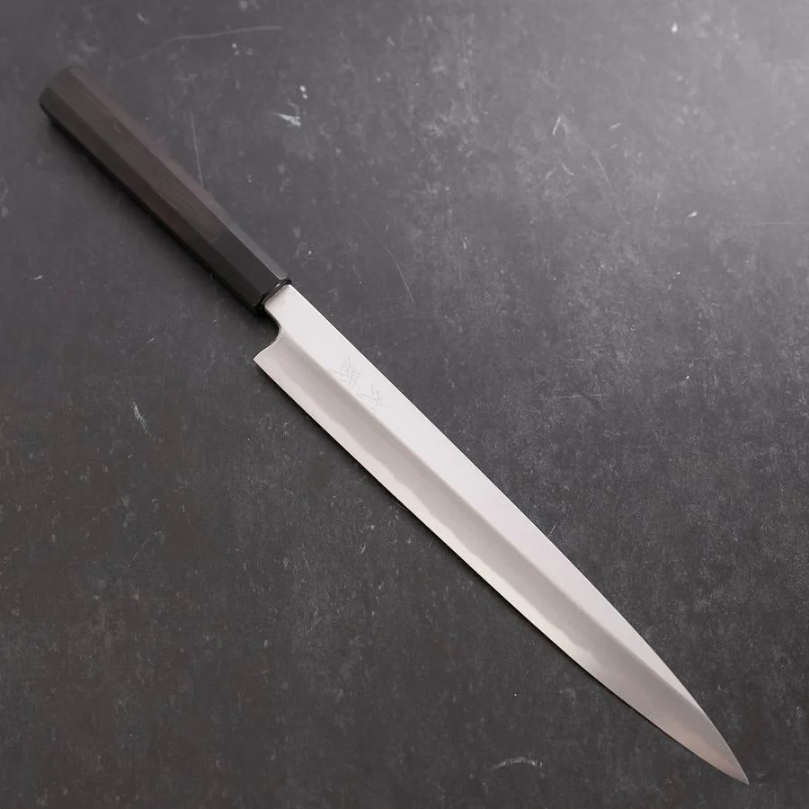 Yanagiba White Steel #2 Kasumi Büffelhorn und Ebenholz Griff 270mm