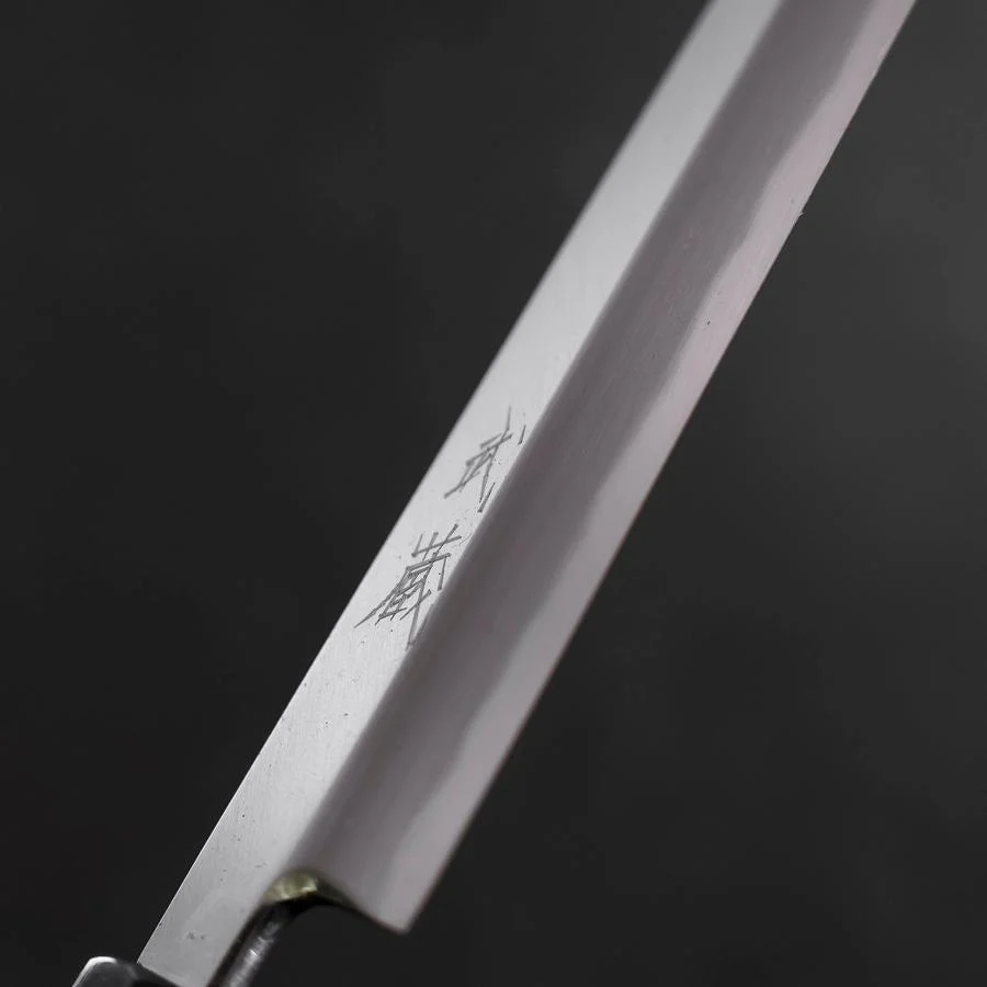 Yanagiba White Steel #2 Kasumi Büffelhorn und Ebenholz Griff 270mm - Image 3