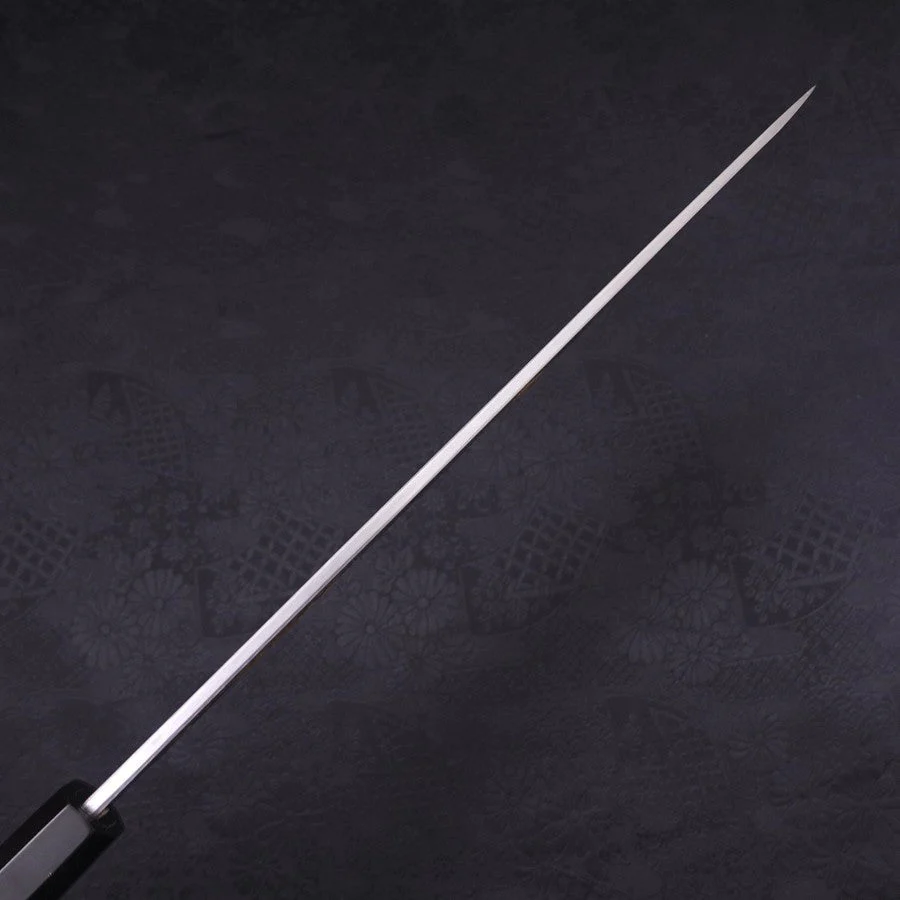 Yanagiba White Steel #2 Kasumi Chokin "Sakura-Fuji" Büffelhorn und Ebenholz Griff 270mm - Image 6