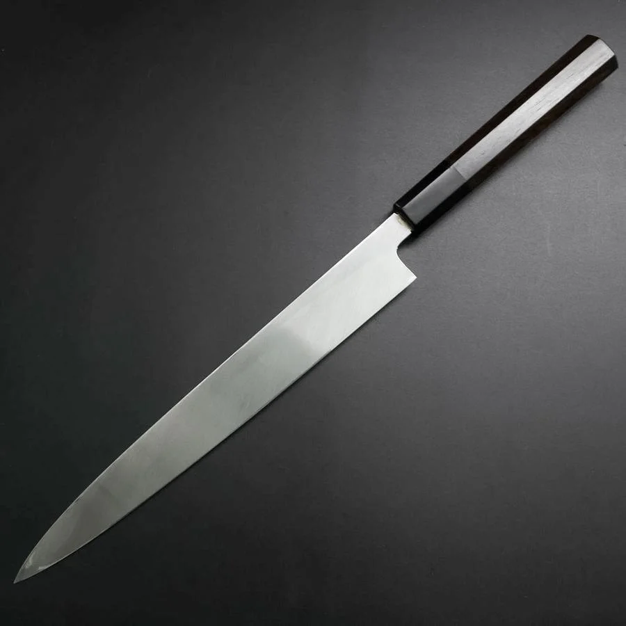 Yanagiba White Steel #2 Kasumi Silber Drache Büffelhorn und Ebenholz Griff 240mm - Image 2
