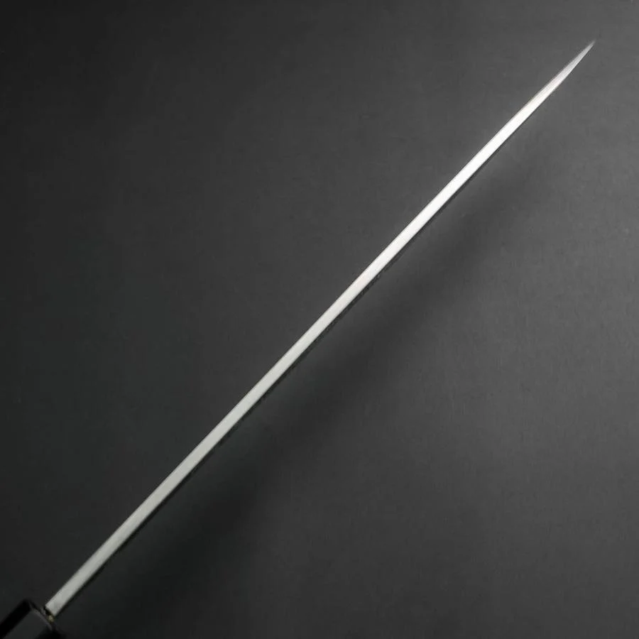 Yanagiba White Steel #2 Kasumi Silber Drache Büffelhorn und Ebenholz Griff 240mm - Image 5