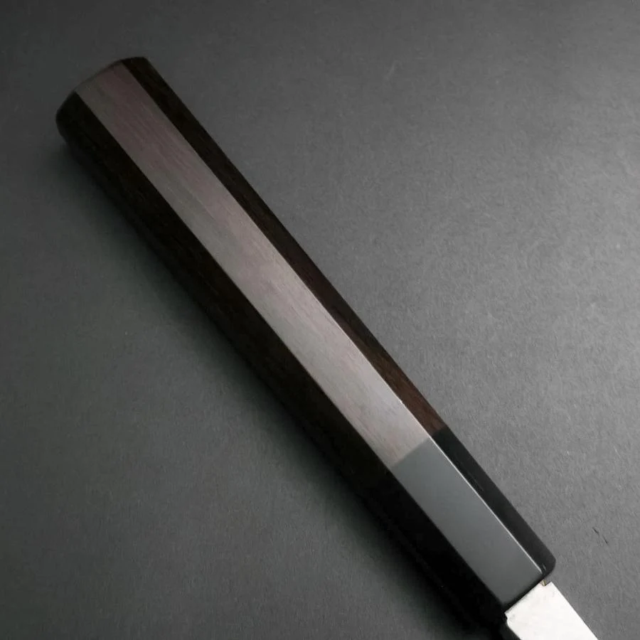 Yanagiba White Steel #2 Kasumi Silber Drache Büffelhorn und Ebenholz Griff 240mm - Image 6
