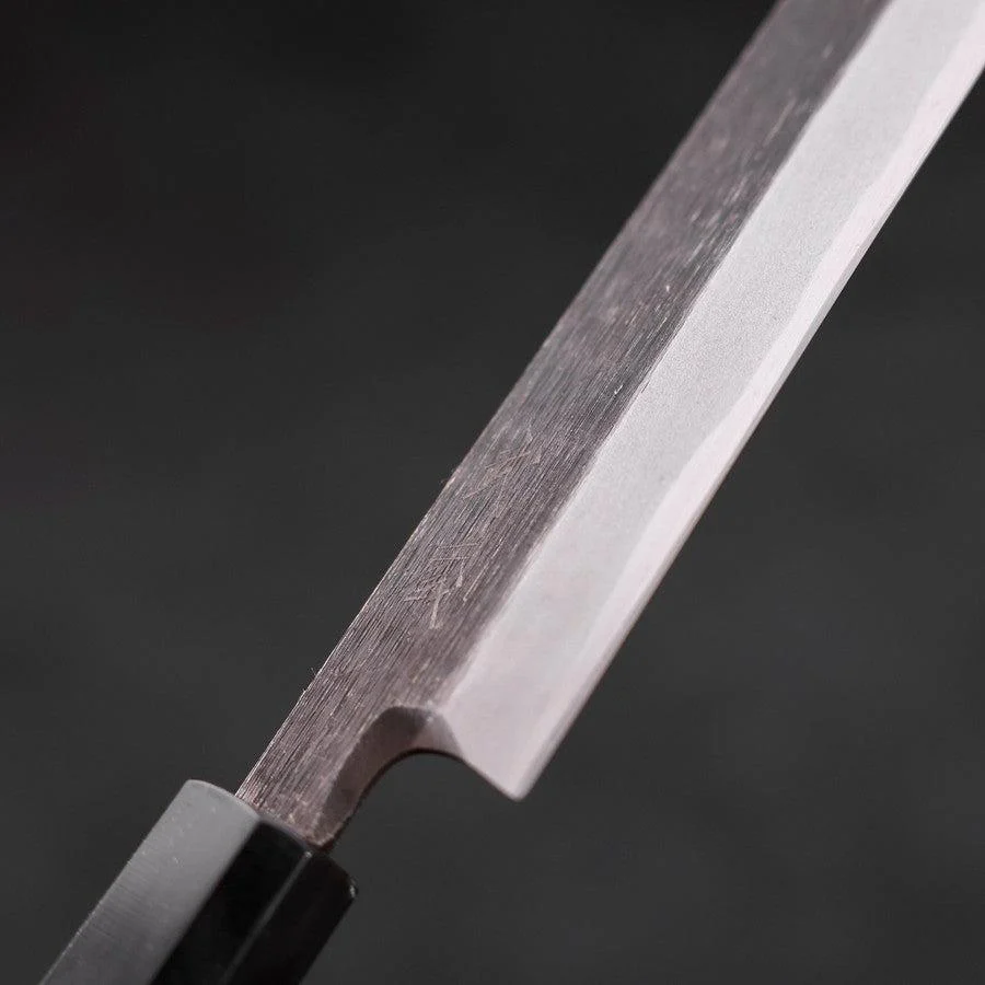 Yanagiba White Steel #2 Kurouchi Büffelhorn und Teakholz Griff 225mm - Image 3