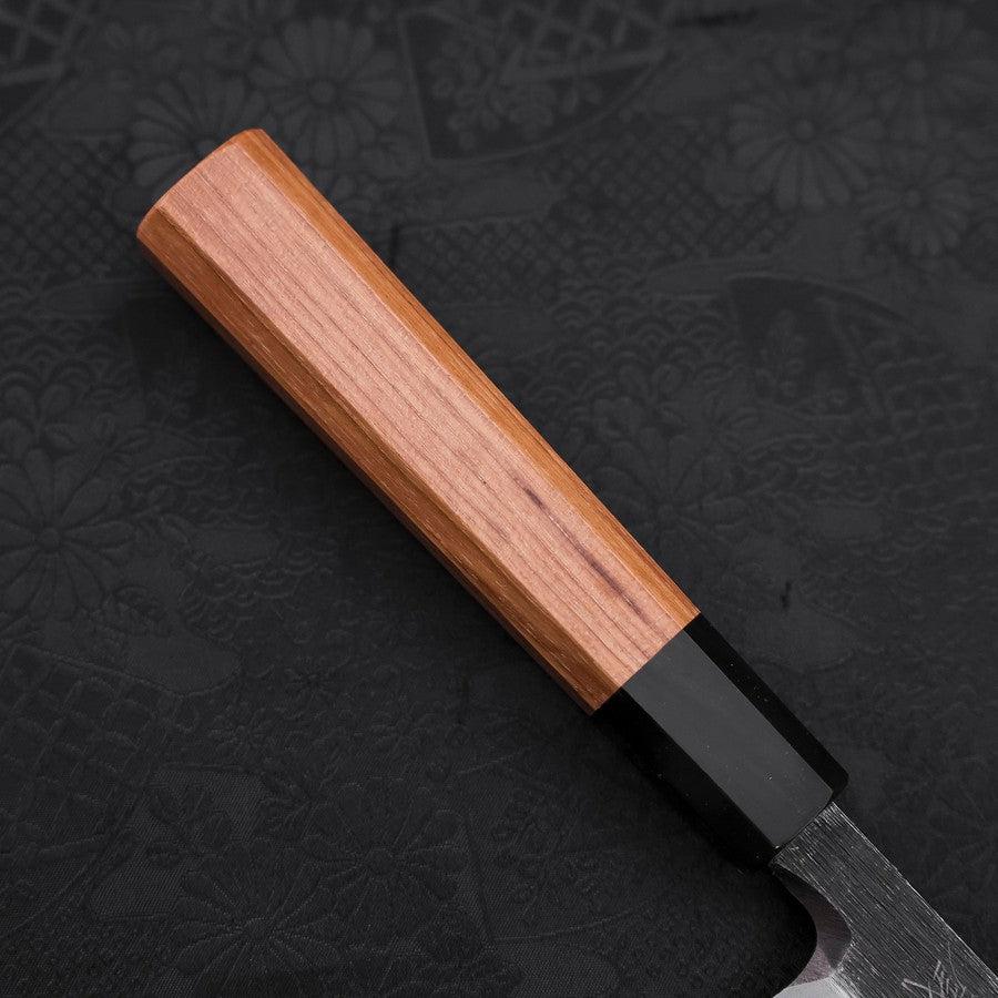 Yanagiba White Steel #2 Kurouchi Büffelhorn und Teakholz Griff 225mm - Image 6